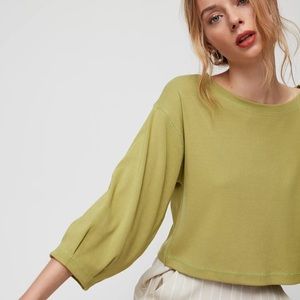 Aritzia Wilfred Gabie Top in Green